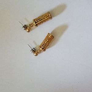 Gold tone earrings for pierced ears
